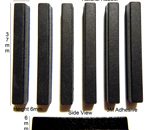 Rubber Feet 37mm(L) x 4.5mm(W) x 6mm(H) Self Adhesive 6pcs [RB155]