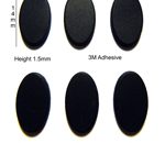 Rubber Feet 14mm(L) x 8mm(W) x 1.5mm(H) Self Adhesive 6pcs [RB157]