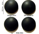 Silicone Rubber Feet 20.5mm(L) x 20.5mm(W) x 5mm(H) Self Adhesive 4pcs [RB158]