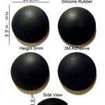 Silicone Rubber Feet 20.5mm(L) x 20.5mm(W) x 5mm(H) Self Adhesive 4pcs [RB158]
