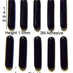 Silicone Rubber Feet 14mm(L) x 3.2mm(W) x 1.5mm(H) Self Adhesive 10pcs [RB159]