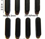 Silicone Rubber Feet 13.6mm(L) x 3.6mm(W) x 3mm(H) Self Adhesive 8pcs [RB161]