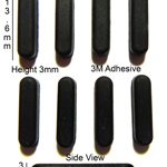 Silicone Rubber Feet 13.6mm(L) x 3.6mm(W) x 3mm(H) Self Adhesive 8pcs [RB161]