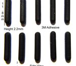 Rubber Feet 11.8mm(L) x 2.4mm(W) x 2.2mm(H) Self Adhesive 10pcs [RB162]
