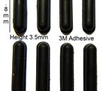 Rubber Feet 19.8mm(L) x 4.8mm(W) x 3.5mm(H) Slef Adhesive 8pcs [RB163]