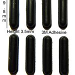Rubber Feet 19.8mm(L) x 4.8mm(W) x 3.5mm(H) Slef Adhesive 8pcs [RB163]