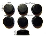 Rubber Feet Set 14mm(L) x 14mm(W) x 5mm(H) Self Adhesive 6pcs [RB164]