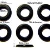 Rubber Feet Set 14mm(L) x 14mm(W) x 1.8mm(H) Self Adhesive 6pcs [RB166]