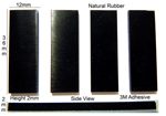 Silicone Rubber Feet 36mm(L) x 12mm(W) x2mm(H) Self Adhesive 4pcs [RB168]