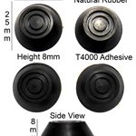 Rubber Feet 25mm(L)x 25mm(W)x 8mm(H) Self Adhesive 4pcs [RB16]