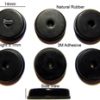 Rubber Feet Set 14mm(L) x 14mm(W) x 3.1mm(H) Self Adhesive 6pcs [RB170]