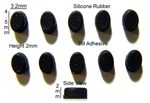 Silicone Rubber Feet 4.5mm(L) x3.2mm(W) x 2mm(H) Self Adhesive 10pcs [RB171]