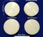 Silicone Rubber Feet Set 25mm(L) x 25mm(W) x 5mm(H) Self Adhesive 4pcs [RB178]