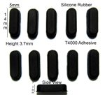 Silicone Rubber Feet 14.1mm(L)x 5mm(W)x 3.7mm(H) Self Adhesive 10pcs [RB17]