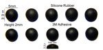 Silicone Rubber Feet Set 5mm(L)x 5mm(W)x 2mm(H) 10pcs Self Adhesive  [RB181]