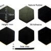 Rubber Feet Set 17.3mm(L) x 15mm(W) x 1mm(H) Self Adhesive 6pcs [RB184]