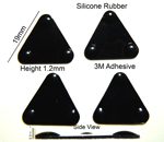 Silicone Rubber Feet Set 19mm(L) x 19mm(W) x 1.2mm(H) Self Adhesive 4pcs [RB186]