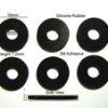 Silicone Rubber Feet Set 16mm(L) x 6mm(W) x 1.2mm(H) Self Adhesive 6pcs [RB189]