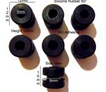 Silicone Rubber Spacer Set 12mm(L) x 12mm(W) x 10mm(H) 6pcs [RB197]