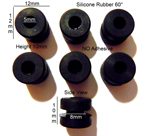 Silicone Rubber Spacer Set 12mm(L) x 12mm(W) x 10mm(H) 6pcs [RB197]