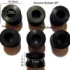 Silicone Rubber Spacer Set 15.5mm(L) x 15.5mm(W) x 10mm(H) 6pcs [RB198]