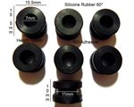 Silicone Rubber Spacer Set 15.5mm(L) x 15.5mm(W) x 10mm(H) 6pcs [RB198]