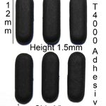 Silicone Rubber Feet 12mm(L)x 4mm(W)x 1.5mm(H) Self Adhesive 6pcs [RB1]