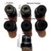 Silicone Rubber Spacer Set 11.2mm(L) x 14.5mm(W) x 15mm(H) 6pcs [RB201]