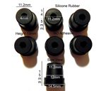 Silicone Rubber Spacer Set 11.2mm(L) x 14.5mm(W) x 15mm(H) 6pcs [RB201]