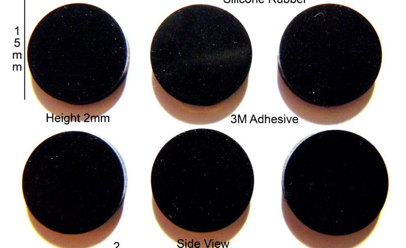 Silicone Rubber Feet Set 15mm(L) x 2mm(H) Self Adhesive 6pcs [RB202]