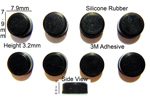 Silicone Rubber Feet 7.9mm(L) x 7.9mm(W) x 3.2mm(H) 8pcs [RB203]