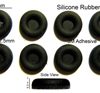 Silicone Rubber Feet  10mm(L) x 10mm(W) x 2.5mm(H) 8pcs [RB204]