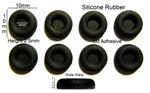 Silicone Rubber Feet  10mm(L) x 10mm(W) x 2.5mm(H) 8pcs [RB204]