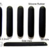 Self Adhesive Silicone Rubber Feet 25.5mm(L) x 5mm(W) x 2.2mm(H) 6pcs [RB205]