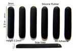 Self Adhesive Silicone Rubber Feet 25.5mm(L) x 5mm(W) x 2.2mm(H) 6pcs [RB205]