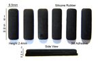 Self Adhesive Silicone Rubber Feet 19.5mm(L) x 6.5mm(W) x 2.4mm(H) 6pcs [RB207]