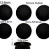 Self Adhesive Silicone Rubber Feet 13.6mm(L) x 3.4mm(H) 6pcs [RB208]
