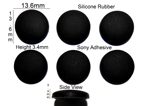 Self Adhesive Silicone Rubber Feet 13.6mm(L) x 3.4mm(H) 6pcs [RB208]