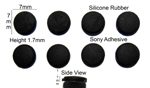 Self Adhesive Silicone Rubber Feet 7mm(L) x 1.7mm(H) 8pcs [RB209]