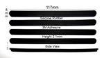 Silicone Rubber Feet Set 117mm(L) x 8mm(W) x 2.1mm(H) 4pcs Self Adhesive [RB214]