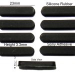 Silicone Rubber Feet Set 23mm(L) x 5mm(W) x 3.3mm(H) 8pcs Self Adhesive [RB215]