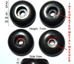 Silicone Rubber Feet Set 25.5mm(L) x 25.5mm(W) x 10mm(H) 4pcs [RB216]