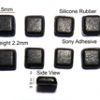Silicone Rubber Feet Set 5.5mm(L) x 5.5mm(W) x 2.2mm(H) 8pcs Self Adhesive [RB217]