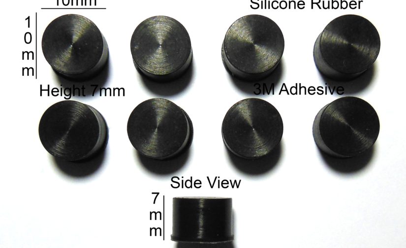 Silicone Rubber Feet  10mm(L) x 10mm(W) x 7mm(H) 8pcs Self Adhesive [RB218]