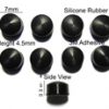Silicone Rubber Feet Set 7mm(L) x 7mm(W) x 4.5mm(H) 8pcs Self Adhesive [RB220]