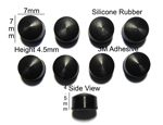 Silicone Rubber Feet Set 7mm(L) x 7mm(W) x 4.5mm(H) 8pcs Self Adhesive [RB220]