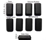 Silicone Rubber Feet Set 12.5mm(L) x 7mm(W) x 3mm(H) 8pcs Self Adhesive [RB221]