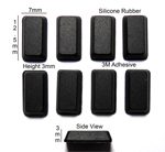 Silicone Rubber Feet Set 12.5mm(L) x 7mm(W) x 3mm(H) 8pcs Self Adhesive [RB221]