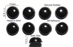 Silicone Rubber Feet Set 11mm(L) x 11mm(W) x 4.5mm(H) 8pcs Self Adhesive [RB222]