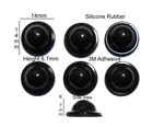 Silicone Rubber Feet Set 14mm(L) x 14mm(W) x 6.7mm(H) 6pcs Self Adhesive [RB224]